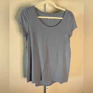 Columbia Women's Scoop Neck Short Sleeve Top - Slate Blue